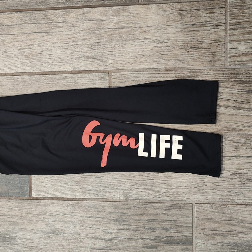 LuLaRoe OS Black Gym Life Leggings NWOT